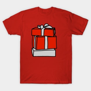 A Stack of Three Wrapped Christmas Gift Boxes T-Shirt